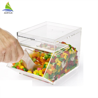 Vitrine de présentation en acrylique transparent pour bonbons, boîte de présentation de comptoir en Lucite avec séparateurs pour bonbons, snacks et pâtisseries