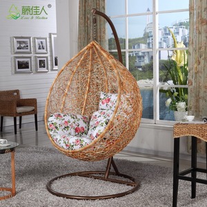 round Teardrop Indoor Bamboo Wicker <strong>Rattan</strong> Swing <strong>Chair</strong> Versatile Outdoor Furniture for Living Room Bedroom Hotel <strong>Garden</strong> Use - Product Image 4