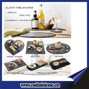 Bán Buôn Không Thấm Nước Tự Nhiên Màu Đen Đá Đồ Ăn Khay Slate Món Tráng Miệng Hội Đồng Quản Trị Susi Tấm - Product Image 2