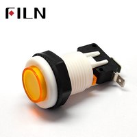 Interrupteur à bouton-poussoir rond de petite taille pour borne d'arcade, 5 couleurs, durable, multi-jeux, MAME Jamma, interrupteur long
