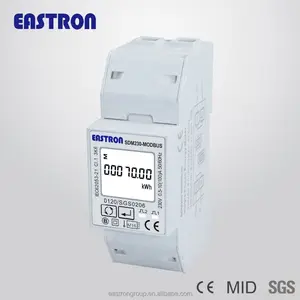 SDM230 Modbus Meteran Energi Dua Kawat, Modbus RTU Dua Fase Tunggal Pertengahan