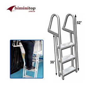 De aluminio de piscina escalera 3 pasos ático de aluminio Marina barco escalera - Product Image 1