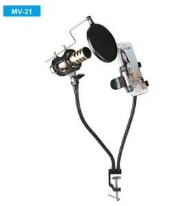 Atacado cp suporte ventosa suporte de montagem-Suporte com suporte para microfone, conjunto de 360 graus