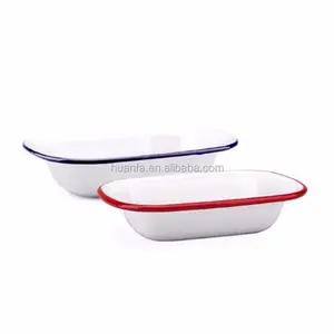 2021 Hot Sale Kitchenware Enamel Pie Dish/Enamel Baking Dish/Enamel Roaster Plate