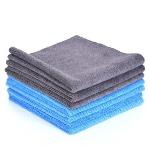 中国制造商超细纤维毛巾清洁鹰 edgless 400gsm 超细纤维布清洁微纤维布