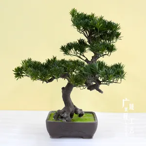 Arbre de pin artificiel de haute qualité, 1 pièce, bonsaï, pour décoration intérieure et extérieure