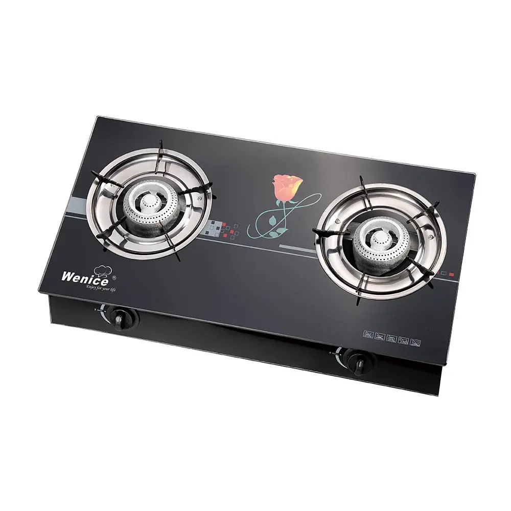 Manufacturer Table Cooking Tempered Glass Top Gas Stove