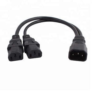 Câble d'alimentation avec séparateur de serveur et Y, cordon d'alimentation C14 à 2 <span class=keywords><strong>x</strong></span> C13 - Product Image 1