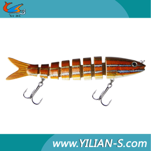 2015 señuelo de la pesca trucha marrón Multi articulado Swimbait cebo para pike - Product Image 4