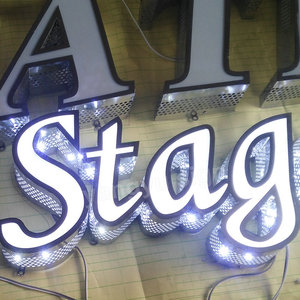 Cadre en acier inoxydable LED Panneaux de lettres en acrylique personnalisés 3D pour publicité extérieure avec logo d'<span class=keywords><strong>entreprise</strong></span> <span class=keywords><strong>Panneau</strong></span> de lettres pour hôtel - Product Image 4
