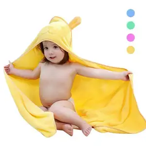 Soft baby Hooded bathrobe Infant bath towel Cartoon kids Towel Boys Girls Hooded Bath Towel Baby Swaddles Xmas Gift