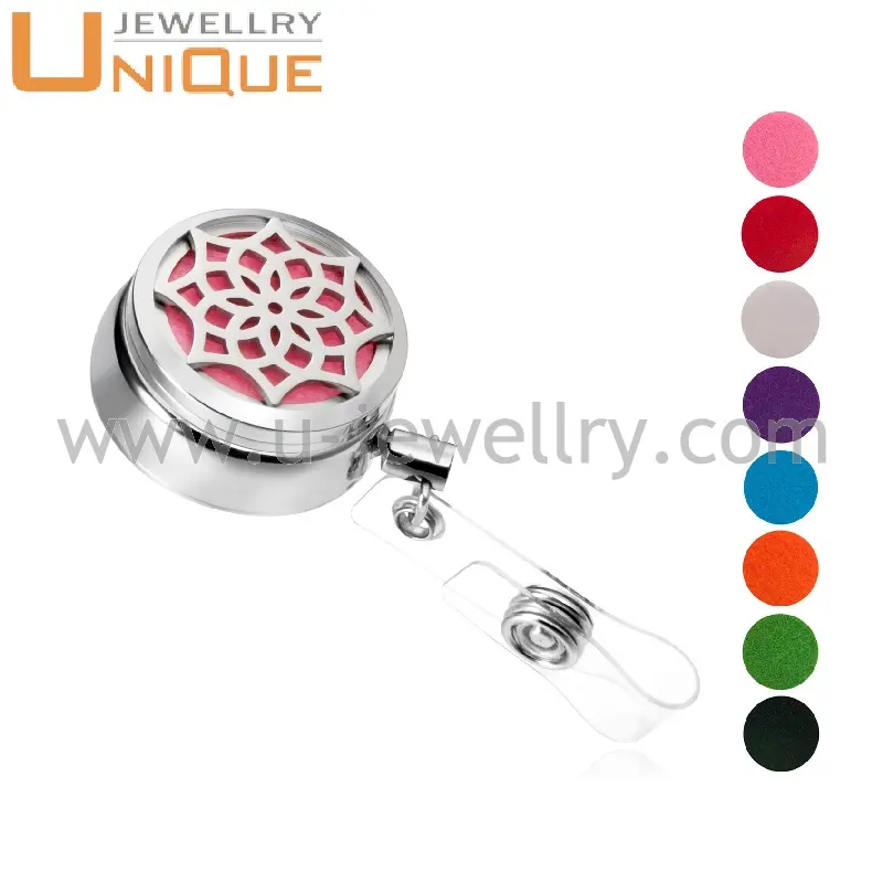 Nuovo design in acciaio inox badge bobina ritrattabile diffusore distintivo bobina con clip a coccodrillo