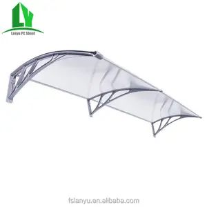 1200M*1200M canopy rain green polycarbonate awning with uv-coat