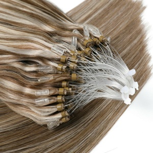 Precio de fábrica de venta al por mayor venta al por menor anillo <span class=keywords><strong>micro</strong></span> extensiones de cabello humano extensiones de bucle de extensión de cabello en stock - Product Image 2