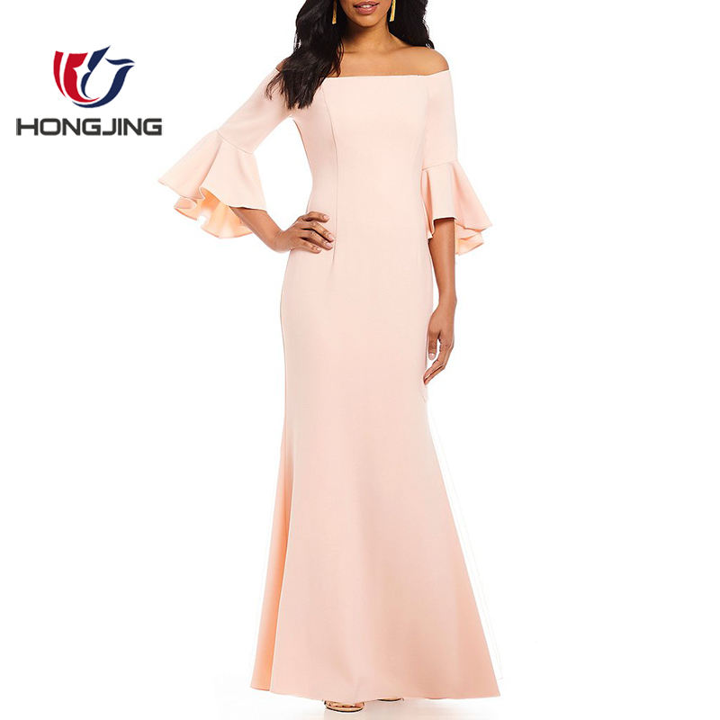 Women's Bell 3/4 Sleeve Gown Perfect for Wedding Banquet