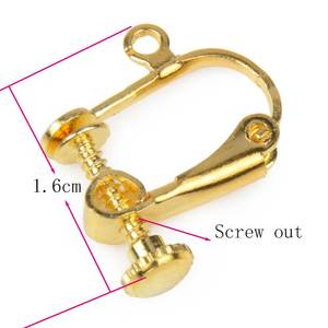Chanfar 10 Paires/sac <span class=keywords><strong>Vis</strong></span> <span class=keywords><strong>Boucle</strong></span> <span class=keywords><strong>D</strong></span>'<span class=keywords><strong>oreille</strong></span> Clip Résultats <span class=keywords><strong>Fermoir</strong></span> <span class=keywords><strong>pour</strong></span> la Fabrication De Bijoux - Product Image 6