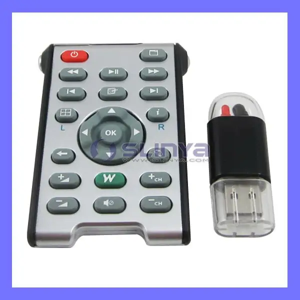PC/ラップトップ用USBレシーバー付きワイヤレスマルチメディア赤外線IRリモートコントローラー (1 * CR2025)