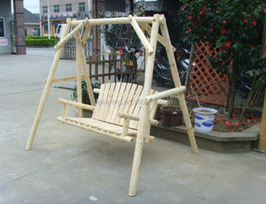 Esterno rustico in legno massello log altalena altalena da giardino porch swing - Product Image 2