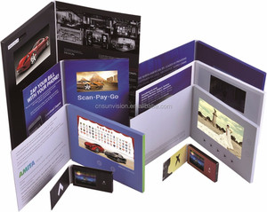Impresión de fábrica tarjeta de felicitación papel tarjeta de invitación de negocios pantalla táctil <span class=keywords><strong>LCD</strong></span> de <span class=keywords><strong>7</strong></span> pulgadas folleto de vídeo presentación de tarjeta de música - Product Image 5