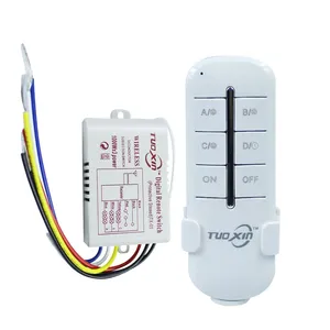 Lámpara de luz inalámbrica Digital de 220V, interruptor de pared para el hogar, caja divisora, interruptor remoto de Control remoto duradero