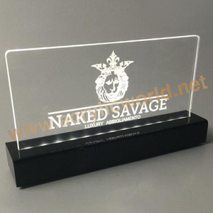 Wholesale LED Acrylic <b>Sign</b> with Plug-in Power Countertop Illuminated Display <b>Sign</b> with Logo - Product Image 5