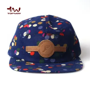 De moda OEM 5 Panel <span class=keywords><strong>Jockey</strong></span> de lana sombrero campamento gorra - Product Image 1