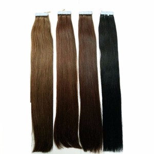 Cinta extensiones de cabello humano premium europeo ruso trama del pelo dibujado Doble - Product Image 3