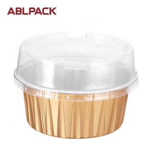 125ml/4oz feuille de four à micro-ondes écologique jetable <span class=keywords><strong>plat</strong></span> profond <span class=keywords><strong>tarte</strong></span> poêle à gâteau casseroles en aluminium PET tasse ronde moulage de pâte - Product Image 5