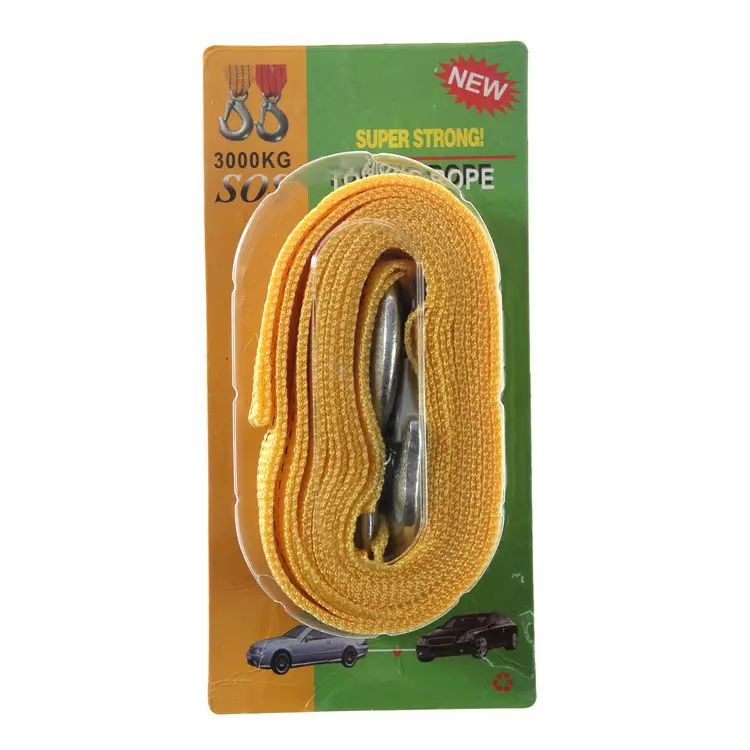 Emergency Tools Car Stretch Towing Rope with Steel Hook