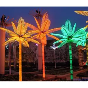 electric Artificial Plastic Outdoor LED Coconut Palm Tree