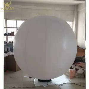 Weiß glow aufblasbare bälle led licht up riesen urlaub ballon für dekoration