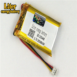 Socket 2.0-3 P 103448 Lithium battery 2000 mah Rechargeable Li Polymer Battery PL LiPo battery with wire - Product Image 1