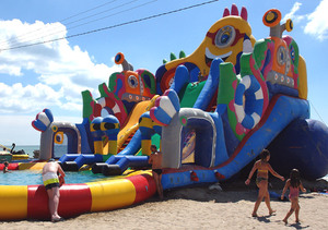 Công Viên Nước Bơm Hơi Khổng Lồ Cầu Vồng Vui Nhộn Công Viên Giải Trí Trượt Nước Bơm Hơi Cho Hồ Bơi - Product Image 3