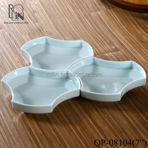 Comercio al por mayor <span class=keywords><strong>de</strong></span> cerámica <span class=keywords><strong>de</strong></span> <span class=keywords><strong>gres</strong></span> placa vintage color sólido azul hexagonal <span class=keywords><strong>de</strong></span> cerámica plato hondo - Product Image 1