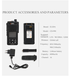 Mạng vô tuyến 2G /3G/4G với thẻ Sim LTE \ WCDMA/ <span class=keywords><strong>GSM</strong></span> tiện dụng cd990 đài phát thanh Walkie Talkie - Product Image 6