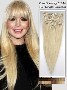 คลิปบนผมต่อผมมนุษย์สีบลอนด์ธรรมชาติ - Product Image 2