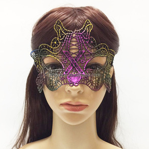 <span class=keywords><strong>Sexy</strong></span> Halloween Kleurrijke Kant Nachtclub Koningin Vrouwelijke Oog Masker Voor Masquerade Party Maskers Bal Masker Kerstcadeau