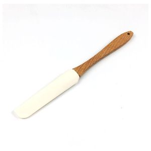 Espátula de Silicona de Grado Alimenticio Lixsun de 10 Pulgadas con Mango Largo de Bambú y Madera, Se Puede Hacer con Marca Privada - Product Image 4