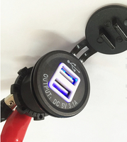 Double prise de chargeur USB 12v 3.1A avec led