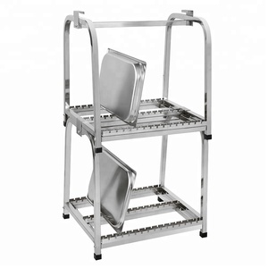 ชั้นวางสแตนเลสแบบมีล้อสำหรับวางกระทะแบบมีเสถียรภาพสำหรับจัดเลี้ยง - Product Image 5