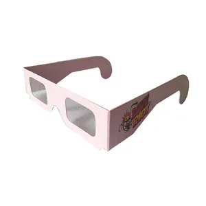 Prix usine livraison rapide lunettes de diffraction en papier personnalisées lunettes de feu d'artifice lunettes 3D pour événement de fête de vacances