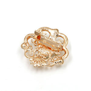 Weiman工場直販植物形状ブローチピンローズゴールド/ダークシルバークリスタルウェディングブローチ子供用パーティージュエリー - Product Image 6