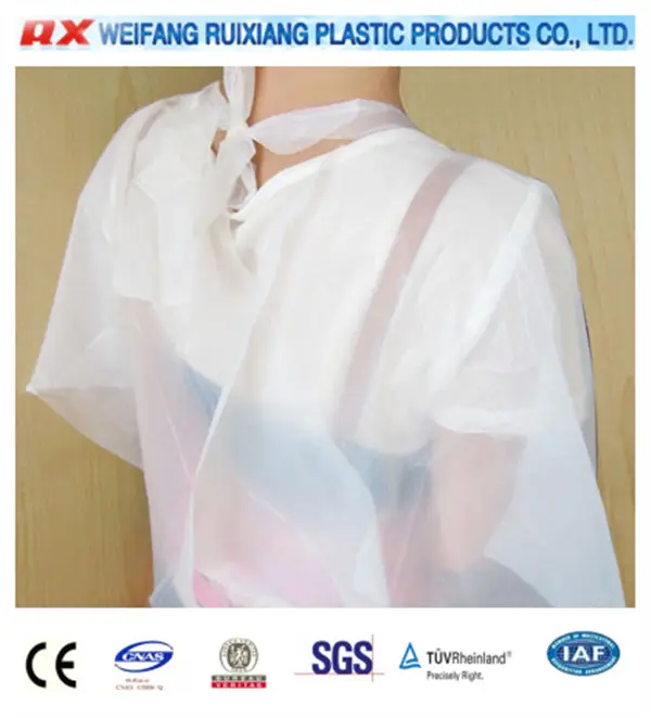 Cheap Price Good Quality Haircutting Disposable Hairdressing Barber Cape PE Apron For Beauty Salon
