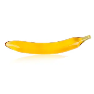 Consolador de cristal de berenjena, juguete sexual con variedad de verduras, fruta de cristal, plátano, pepino