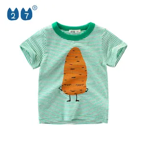 Famous Brand Organic Cotton High Quality Children Boys Short Sleeve Clothes Cheap