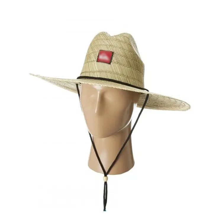 Cappelli di paglia messicani della spiaggia 2017 del cappello del sole di Panama di lavoro all'aperto del contadino del bordo di logo su ordinazione all'ingrosso