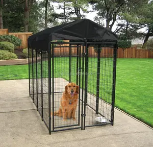 Kennel Chạy Gấp Kim Loại Hàn Dây Lưới Panel Cho Chó