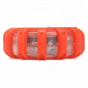 3/4/6 Pack 9 Modi Aaa Batterij Noodschijf Berm Veiligheid Magnetische 15 Led Dot Road Fakkels Verkeer Knipperende Waarschuwingslichten - Product Image 3