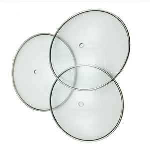 Cocina moderna diseños varios tamaño <span class=keywords><strong>universal</strong></span> tapa de la <span class=keywords><strong>olla</strong></span> de vidrio templado con borde de silicona - Product Image 2