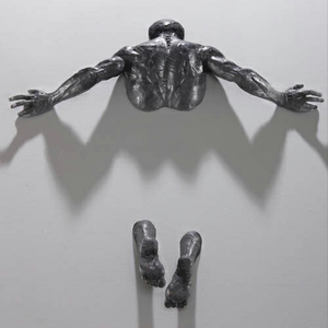 Statua da Parete 3D in Metallo Moderno <span class=keywords><strong>per</strong></span> Decorazione <span class=keywords><strong>Casa</strong></span>, Scultura in Bronzo Fuso a Prezzo Conveniente - Product Image 2